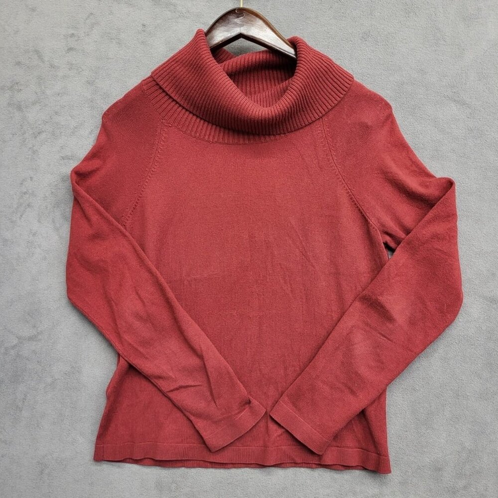 Ann Taylor Cowl Neck Sweater Women LP‎ Silk Cashmere Blend Soft Office Classic